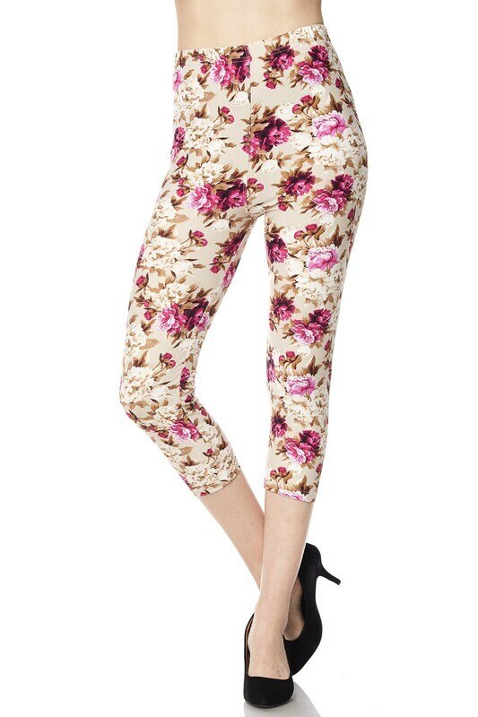 BUTTERY SOFT PEARLY SPRING FLORAL CAPRIS