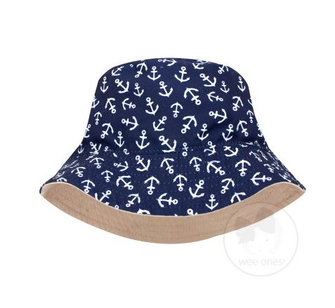 Boys Reversible Anchor Print Sun Hat