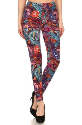 BUTTERY SOFT CANDYLAND PAISLEY LEGGINGS