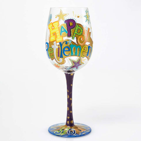 Happy Retirement Wine Glass by Lolita
