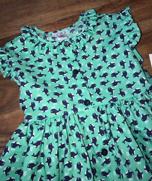 Ashley Whale Print Dress by Lulu BeBe