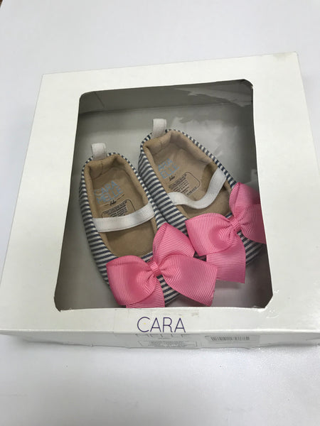 Seersucker Crib Shoes by Caramelle Blu