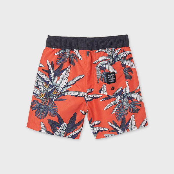 Swim trunks tropical print